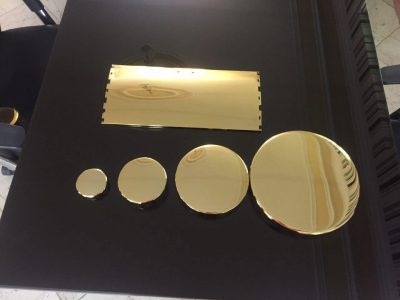 آبکاری الکترولاک(طلایی)بر روی نیکل بعد از پخت در دمای ۲۰۰ درجه سانتیگراد